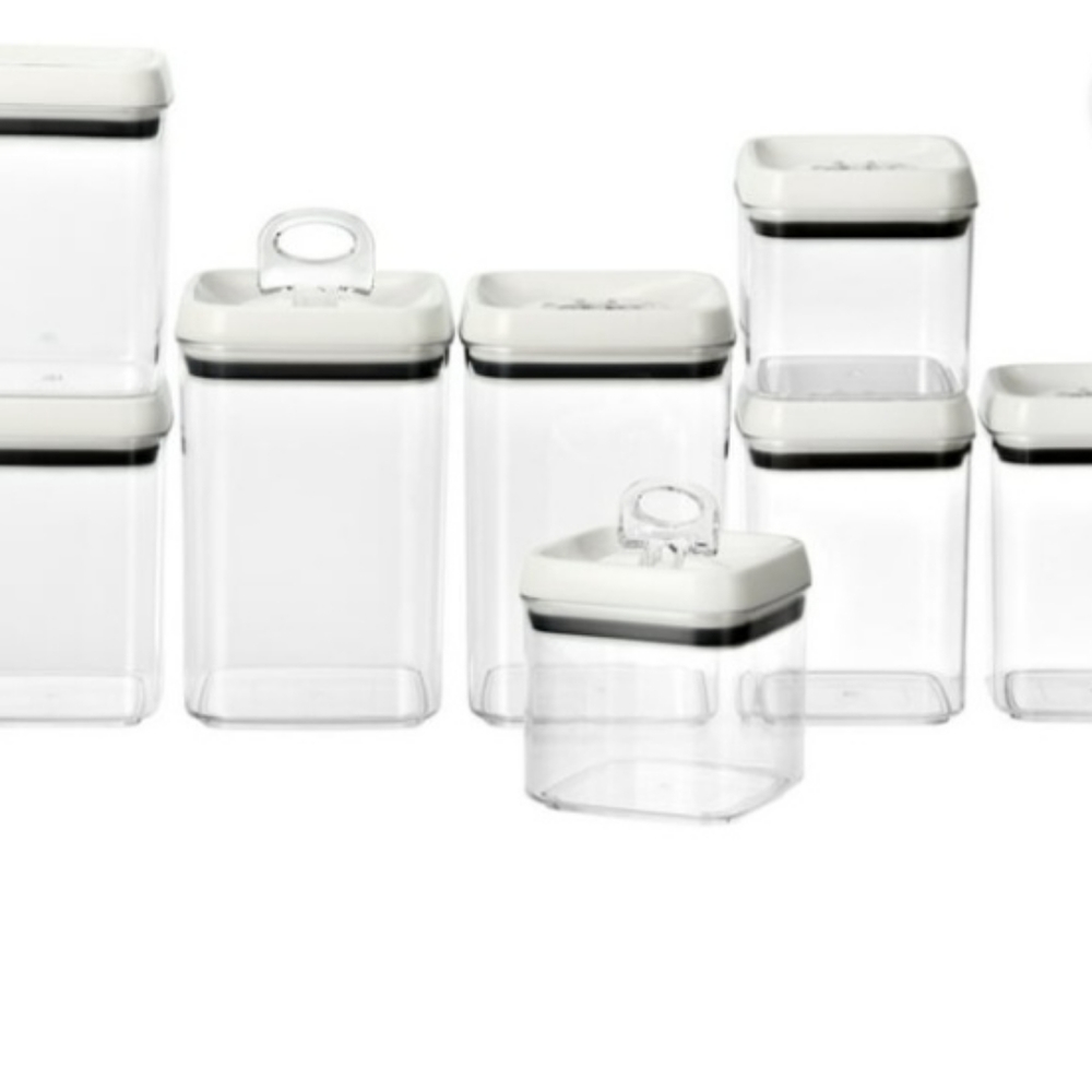 NEW Set of 8 Pantry Kitchen Food Storage with Lids Canister Storage Organization